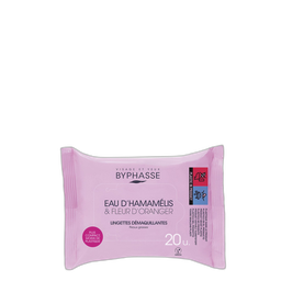 Byphasse Lingettes Démaquillantes À L'Eau D'Hamamélis Et Fleur D'Oranger Peaux Grasses 20 Lingettes