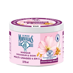 LE PETIT MARSEILLAIS Mascarilla Cabello Largo Delicado Leche Almendras Lino Bio 370 ml