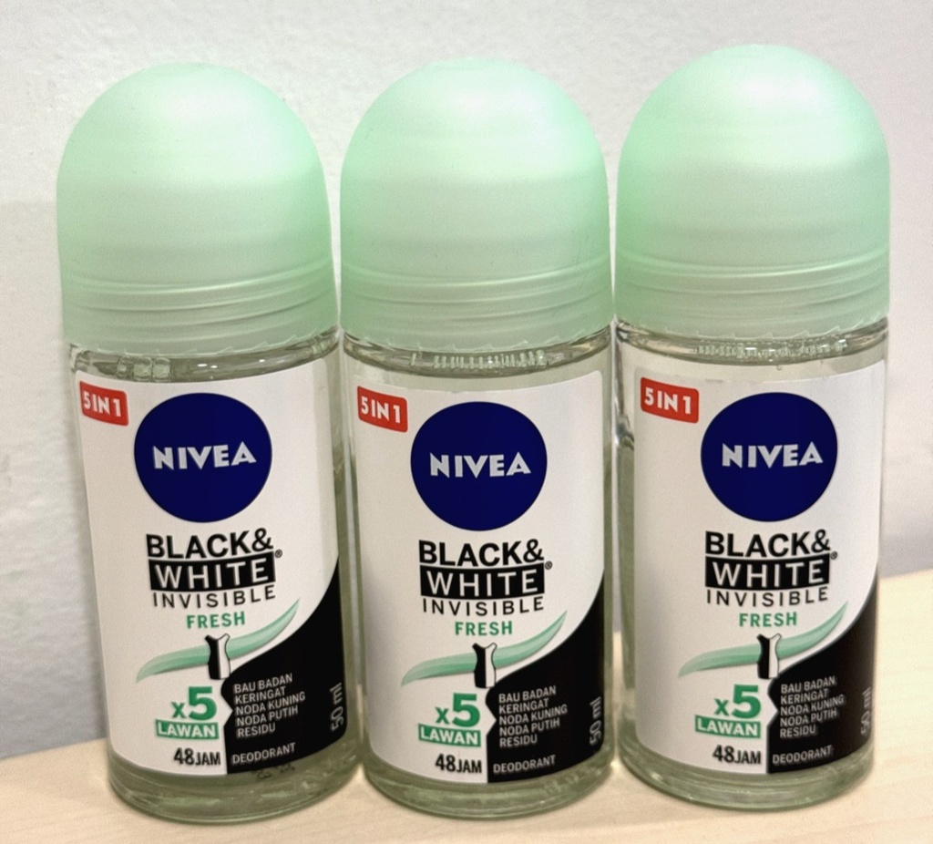 Nivea Deo Roll-On 50Ml Invisible Black & White Fresh