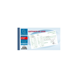EXACOMPTA Manifold quittances de loyer 250x125mm, carnet de 50 feuilles 80g