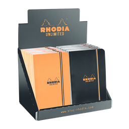 RHODIA Carnet brochure ligné à élastique 9x14cm 120 pages modèle aléatoire