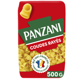 Panzani Pâtes Coudes Rayés Blé Français 500G