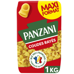 Panzani Coudes Rayés Filière Blé Responsable Français 1Kg