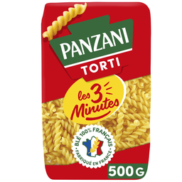 PANZANI Pâtes TORTI Cuisson Rapide 3 Minutes blé Français - 500g