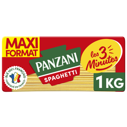 PANZANI Pâtes SPAGHETTI Cuisson Rapide 3 Minutes blé Français - 1kg