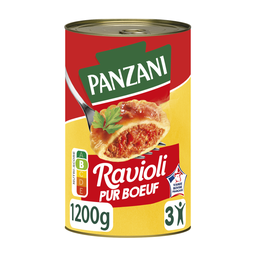 PANZANI Ravioli pur boeuf (viande française) 3/2 de 1,200kg