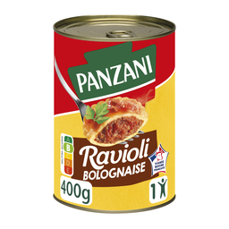 PANZANI Ravioli bolognaise viande bovine française 1 personne 400g