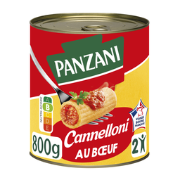 PANZANI Cannelloni pur bœuf viande bovine française 2 personnes 800g