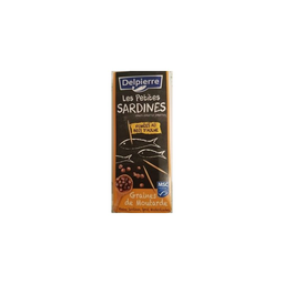 DELPIERRE Sardinhas Pequenas com Mostarda 120 g