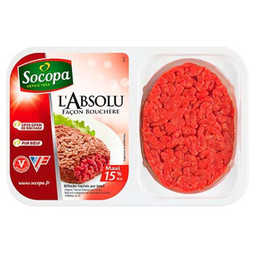 SOCOPA Bifteck Haché Absolu 15% 2 x 125 g