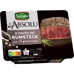 SOCOPA Pavés de bœuf rumstecks aux 3 poivres 240 g