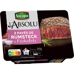 SOCOPA Pavés de rumsteaks à l'échalote 240 g