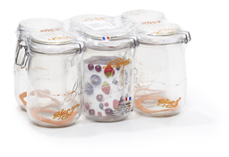 LE PARFAIT Bocaux super 1l, D85mm, avec caoutchouc LE PARFAIT