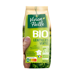 VIVIEN PAILLE Lentilles vertes BIO VIVIEN PAILLE, étui de 500g
