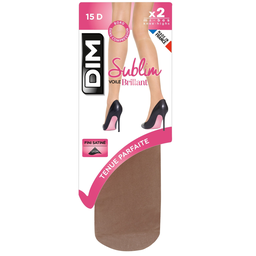 DIM Women's Gazelle Shiny Sheer Knee-Highs 15D Size 35/41 2-Pair Pack