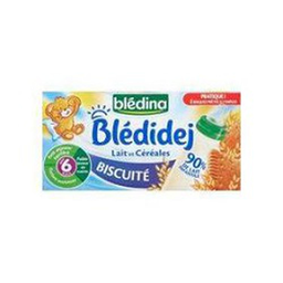 BLEDIDEJ Briques de céréales au lait saveur biscuité dès 6 mois, 2x250ml