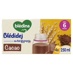 BLÉDINA Céréales bébé dès 6 mois saveur Cacao Blédidej
