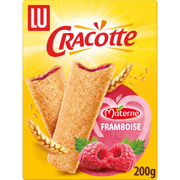 CRACOTTE Biscottes Fourrées à la Framboise LU