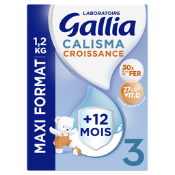 GALLIA Lait de croissance Calisma 3 en poudre 2 sachets de 600 g