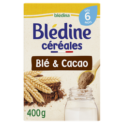 Bledina Blédine Céréales En Poudre Blé Et Cacao Dès 6 Mois 400G