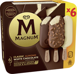 LANGNESE multipack magnum classic almond white chocolate 580ml