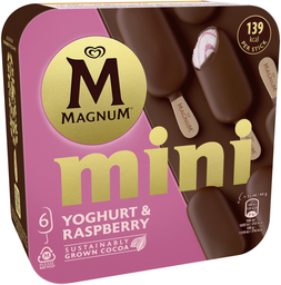 LANGNESE multipack magnum mini yoghurt & raspberry 6X55ml