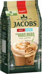 JACOBS kaffeespezialitäten kaffee instant getraenk hot cold typ haselnuss typ latte 340g