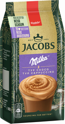 JACOBS kaffeespezialitäten kaffee instant getraenk typ cappuccino typ choco milka 400g