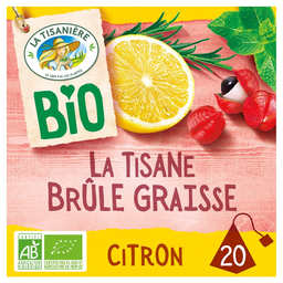 LA TISANIERE Infusión Quemagrasas Limón Bio, 20 bolsitas (30g)
