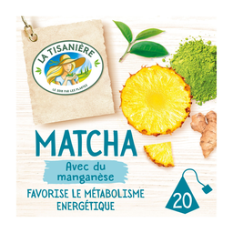 LA TISANIERE Infusión Matcha con Manganeso 20 bolsitas 30g