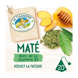 LA TISANIERE Infusión Mate Reduce la Fatiga 20 bolsitas (30g)