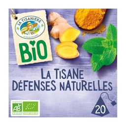 LA TISANIERE Infusión Bio Defensas Naturales, caja de 20 bolsitas