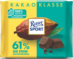 RITTER SPORT kakao klasse 61% die feine aus nicaragua 100g