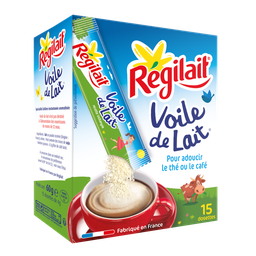 REGILAIT Voile de en poudre pour thé ou café 15 dosettes 60