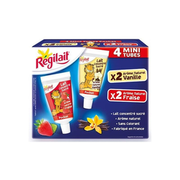 REGILAIT Concentre Sucre Vanille/Fraise 4x60