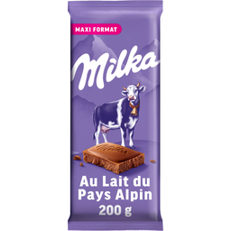 MILKA Tableta de chocolate con leche de los Alpes 200 g