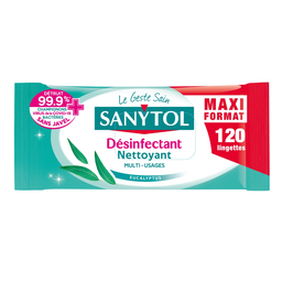 SANYTOL Multi-purpose disinfecting wipes eucalyptus 120 wipes