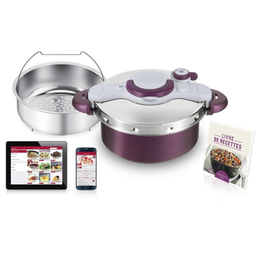 SEB autocuiseur faitout clipso minut duo 2 en 1 cocotte minute 5l