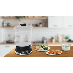 TEFAL Cuiseur Vapeur Ultra Compact 3 Bols Minuteur 800w - Vc204800 9l