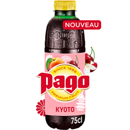 PAGO Bebida de fruta pêssego cereja Jasmim KYOTO 0.75 L