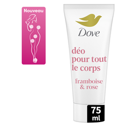 DOVE Déodorant Crème Tout le Corps Peaux Sensibles Framboise et Rose