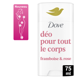DOVE Déodorant Stick Tout le Corps Peaux Sensibles Framboise et Rose