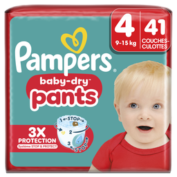 Pampers Baby Dry Couches-Culottes Taille 4 (9-15Kg) 41 Couches-Culottes