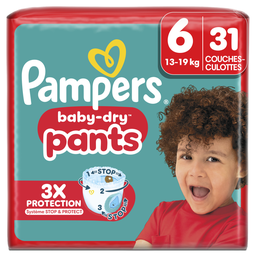 Pampers Baby Dry Couches-Culottes Taille 6 (13-19Kg) 31 Couches-Culottes
