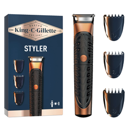 GILLETTE Rasoir Tondeuse Barbe Pour Homme 4 Accessoires King C Styler