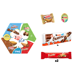 KINDER Assortiment de Chocolats et Biscuits Cacao Noisettes