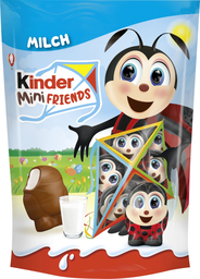KINDER Mini friends chocolat au lait fourrés 122g