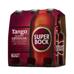 SUPER BOCK Cerveza Tango frutos rojos 6 x 25 cl