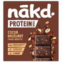NAKD Barres Céréales Protein Cacao Noisette Sans Sucres Ajoutés