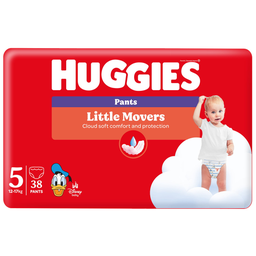 HUGGIES Little Movers Couches-culottes Taille 5, pack de 38
